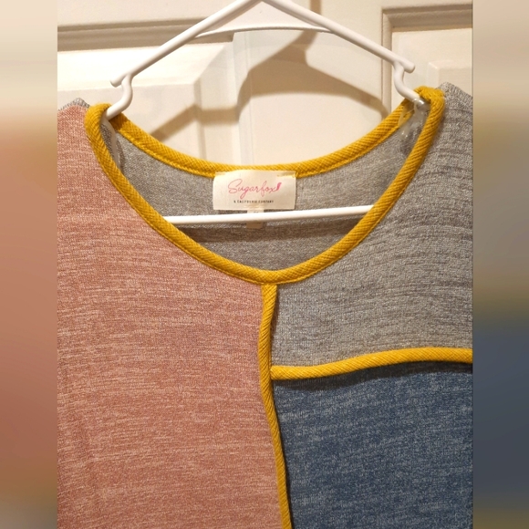Sugarfox Colorblock Short Sleeve Blouse size 1X - Picture 5 of 11